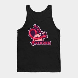 STAY STRONG-Breast cancer support stickers Tank Top